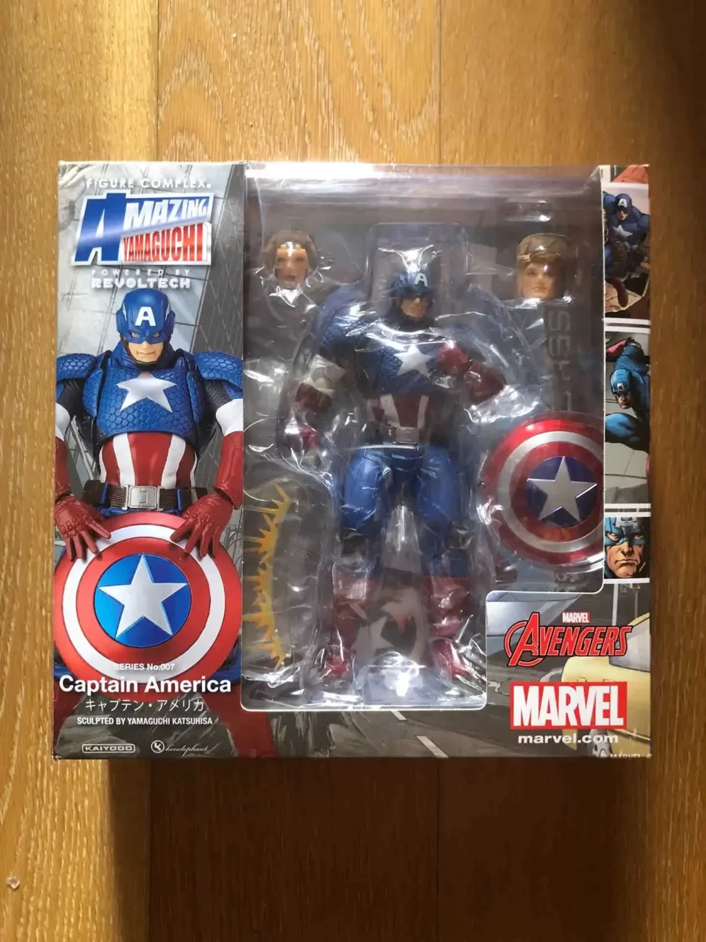 kf S74455713eebe4233b2ce0383828ff488j In Stock KAIYODO Marvel Captain America Revoltech AMAZING YAMAGUCHI 16cm Anime Collection Figures Model Toys Steve - Amazing Yamaguchi UK Store